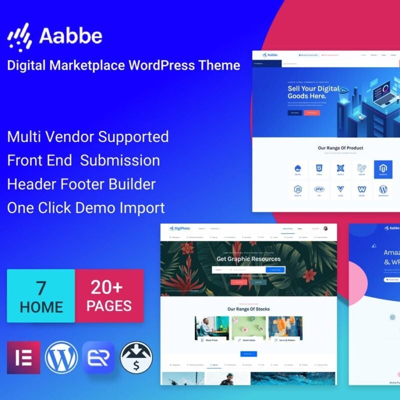 Aabbe – Digital Marketplace WordPress Teması