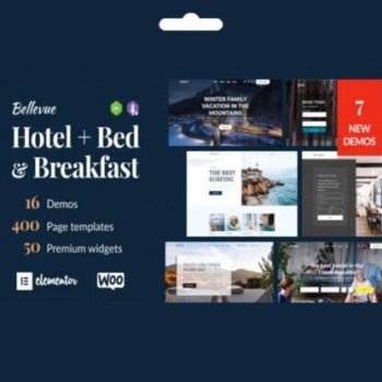 Bellevue Hotel + Bed and Breakfast WordPress Otel Rezervasyon Teması