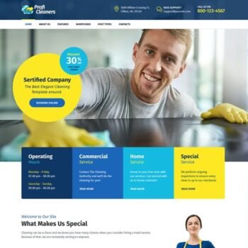 Cleanora – Temizlik Hizmetleri WordPress Teması