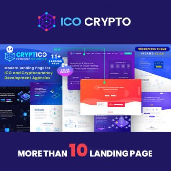 Cryptico – ICO Crypto Landing & Cryptocurrency WordPress Teması