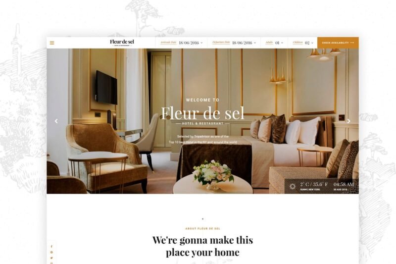 Fleurdesel – Otel & Rezervasyon WordPress Teması