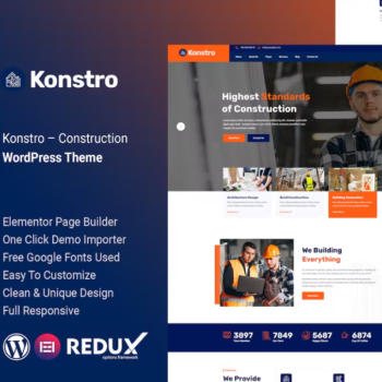 Konstro – WordPress İnşaat Firması Teması